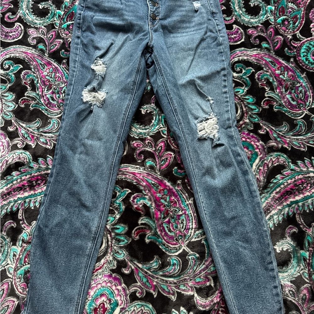 Distressed Blue Women's Jeans